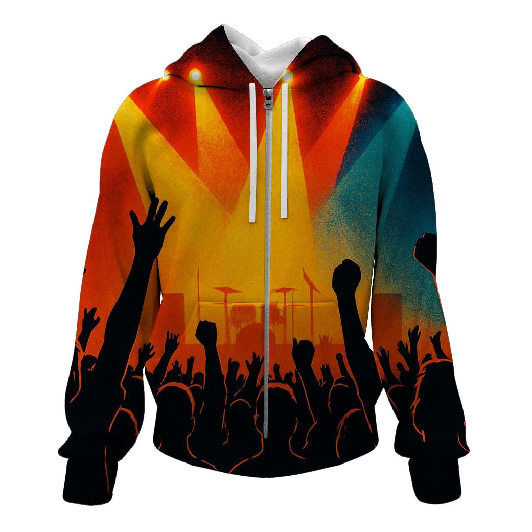 Stage Lights Silhouette Crowd lightweight hoodies