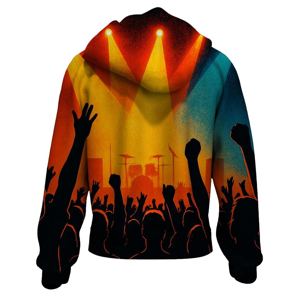 Stage Lights Silhouette Crowd lightweight hoodies