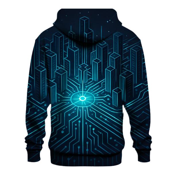 Celestial Circuit City premium hoodies