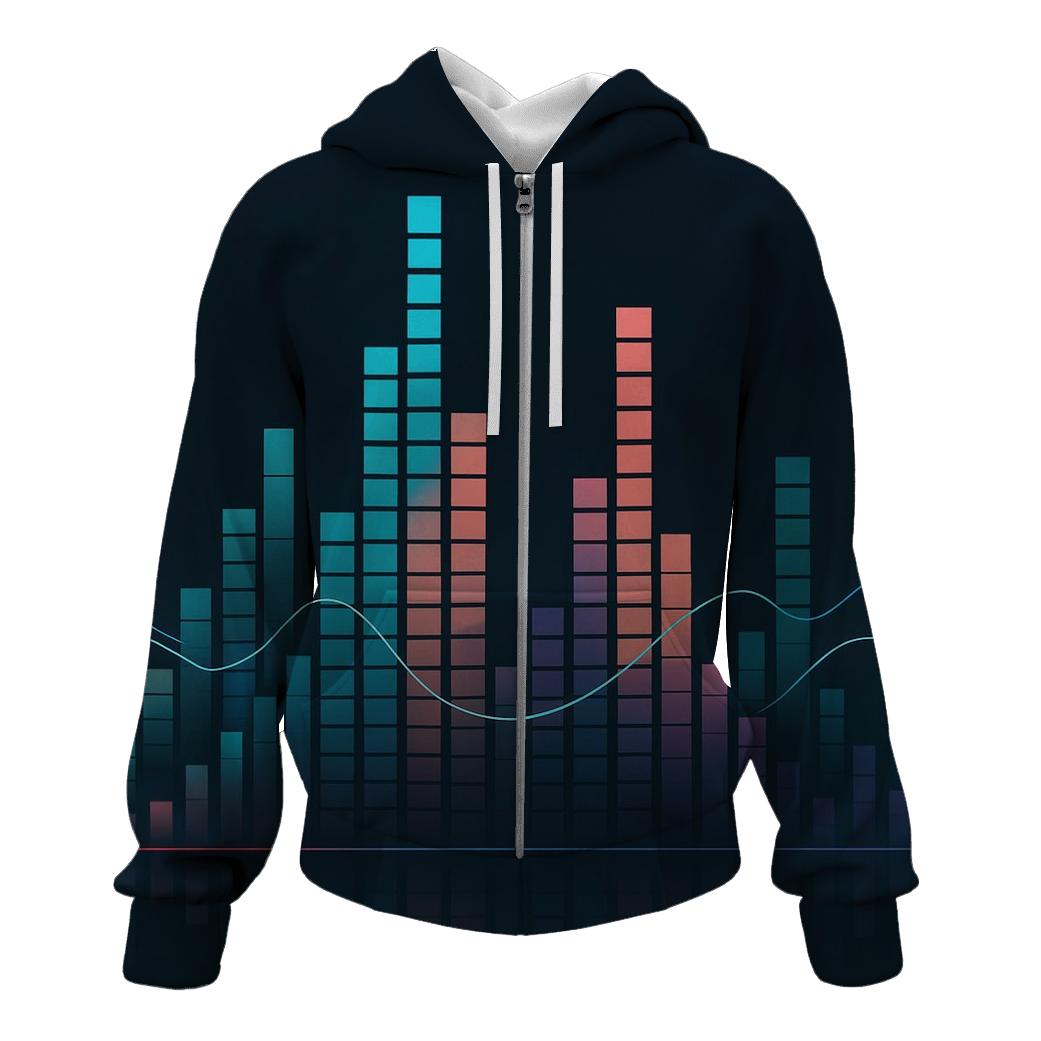 Floating Equalizer Cityscape hoodie designs