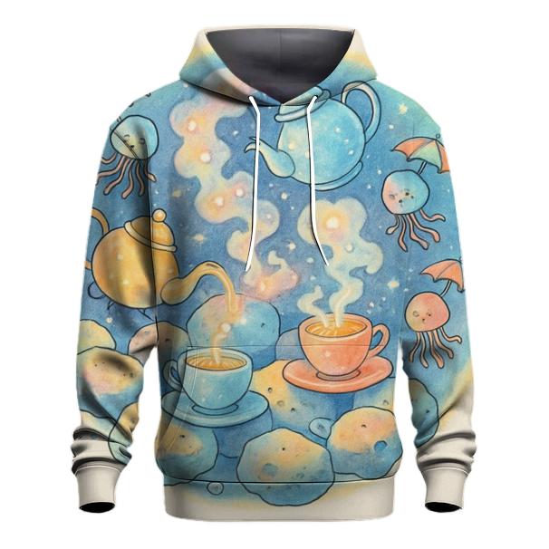 Asteroid Tea Party Shuffle printed hoodies