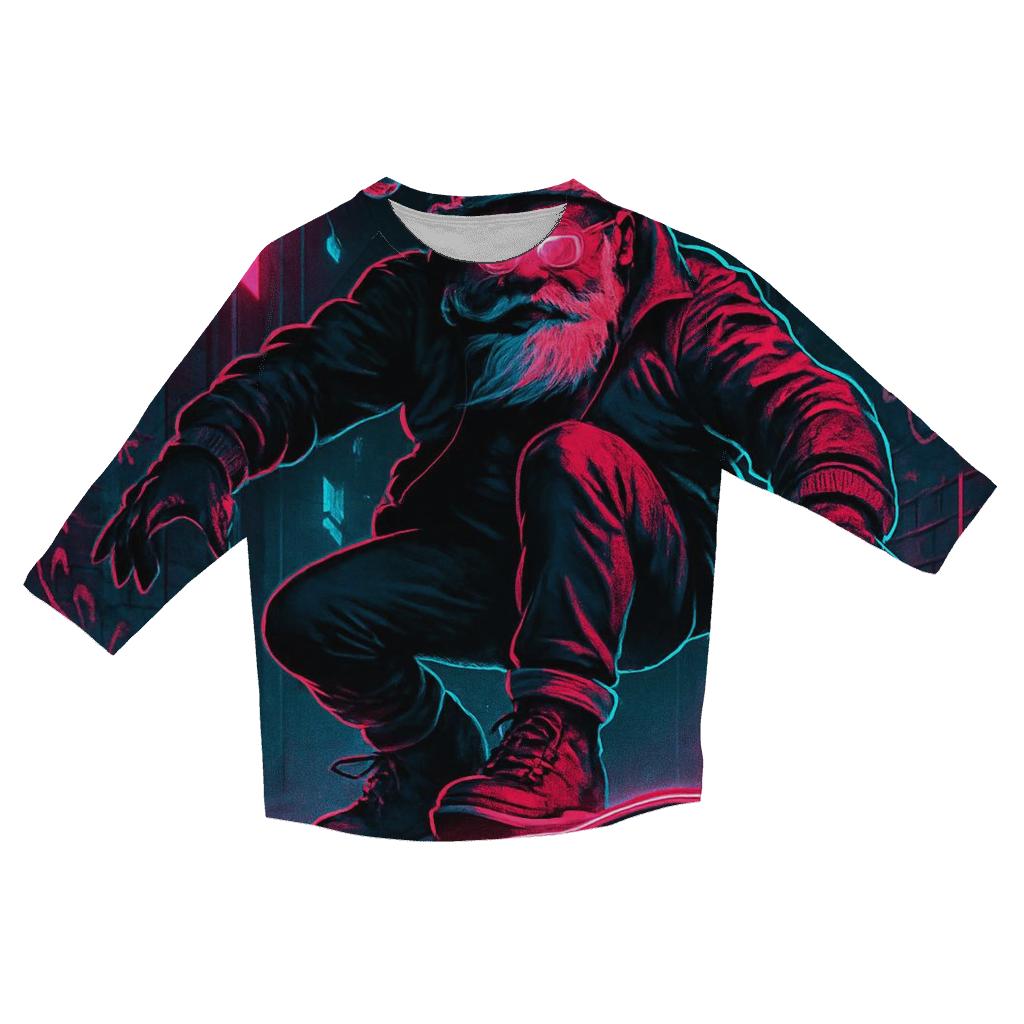 Neon Street Santa Ride casual three quarter sleeve shirts