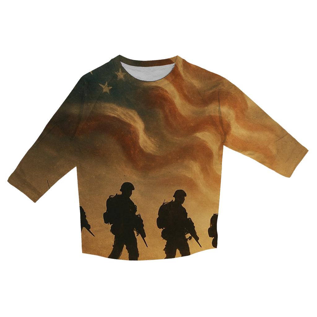 Desert Valor Flagstorm stylish quarter sleeve tops