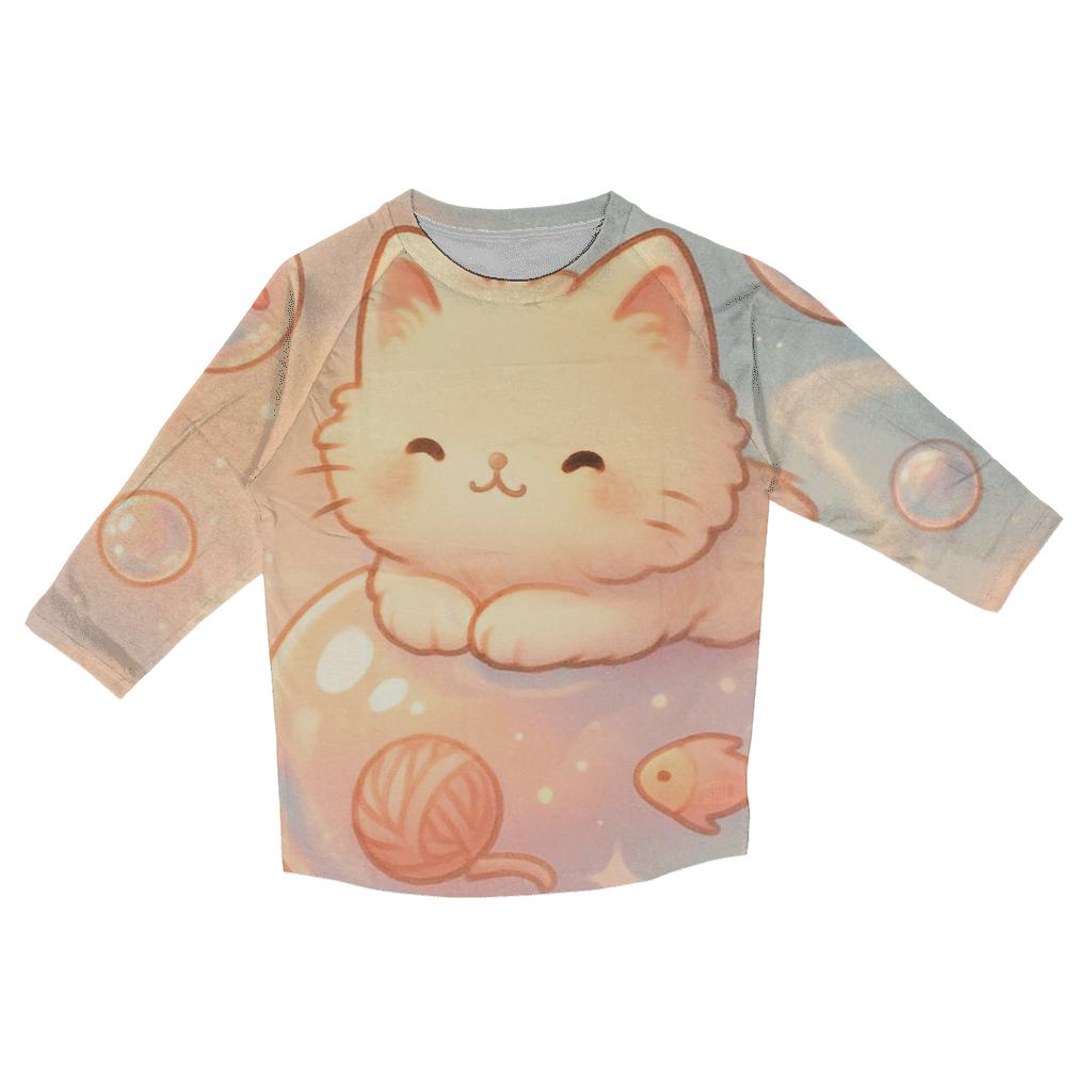 Bubble Bath Dream Kitten personalized 3/4 sleeve tees