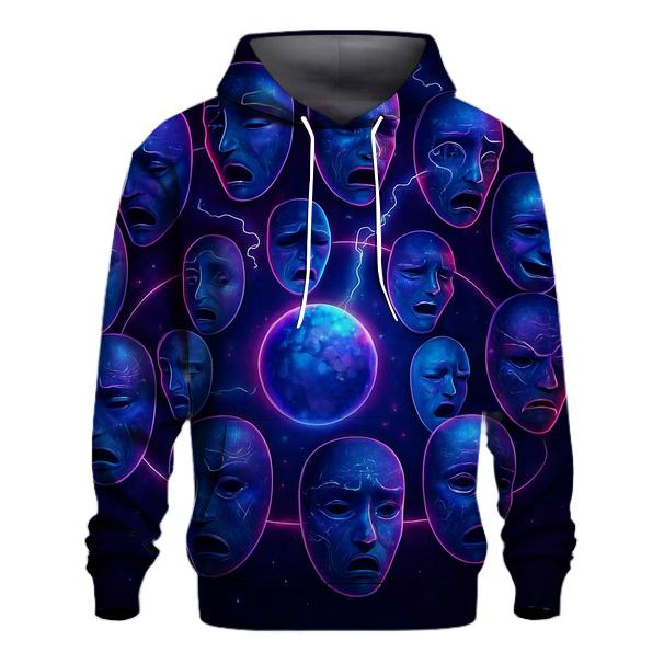 Orbiting Mask Parade printed hoodies