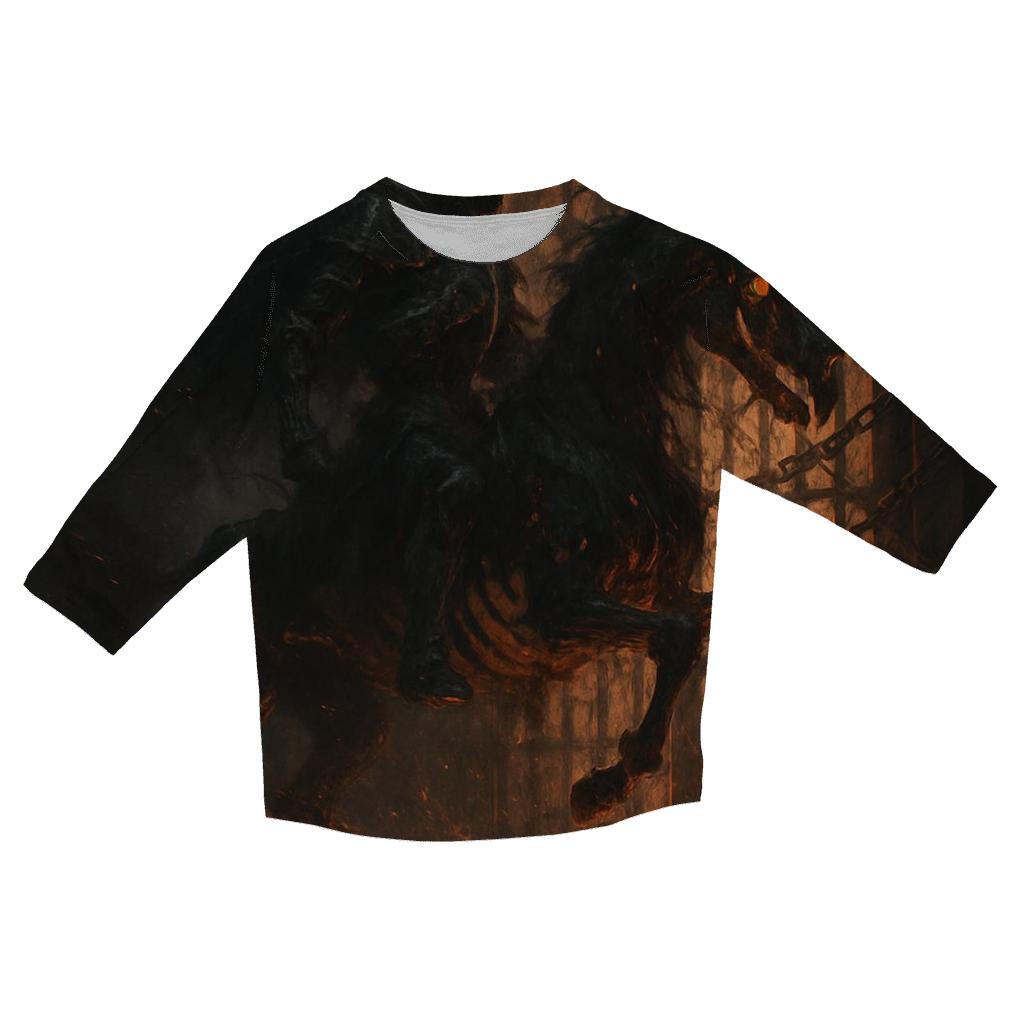Infernal Rider Of The Rusted Gate trendy 3/4 sleeve tops