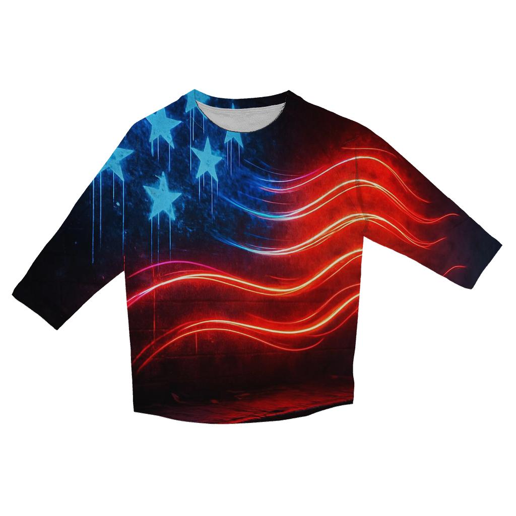 Neon Streetwave Stars fashion 3/4 sleeve shirts