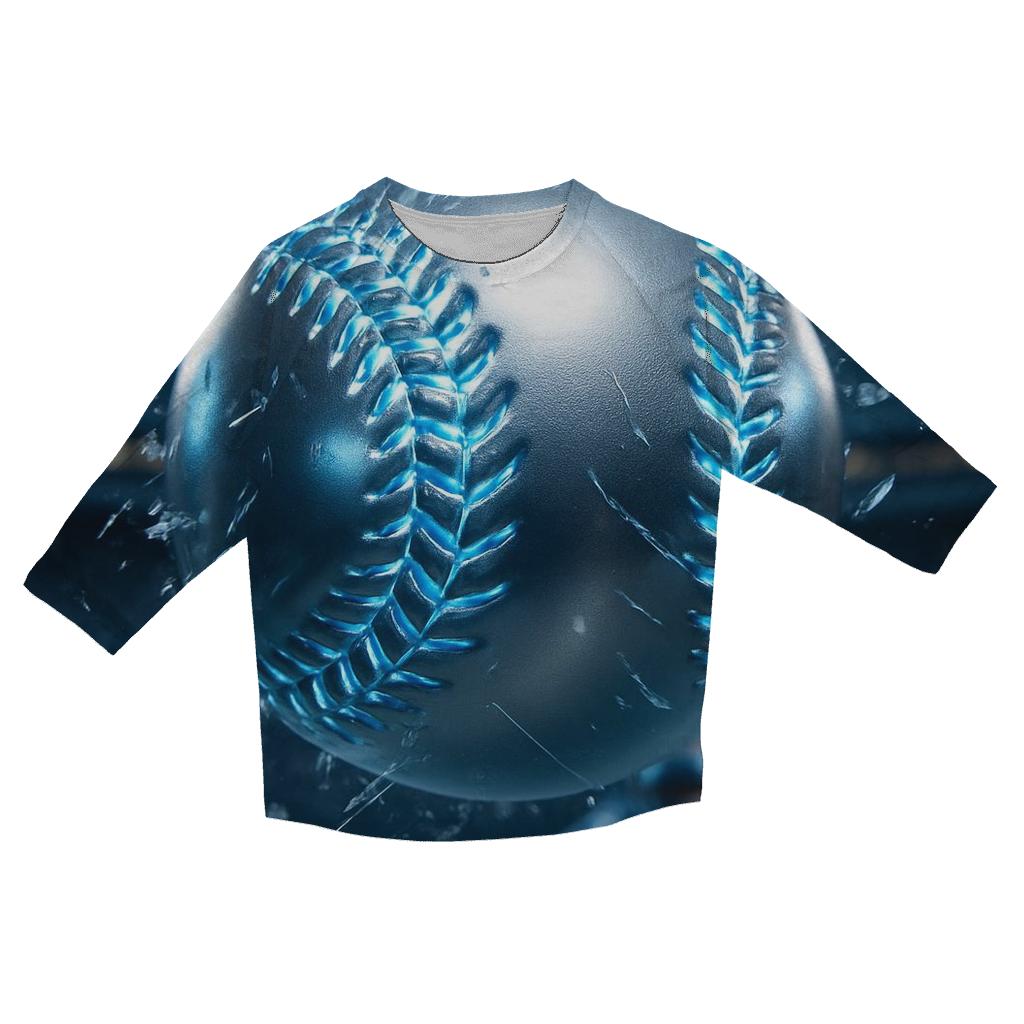 Chrome Ice Dodgers Fastball trendy 3/4 sleeve tops