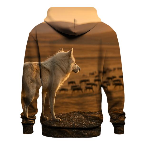 Tundra Wolf On Caribou Migration Ridge designer hoodies