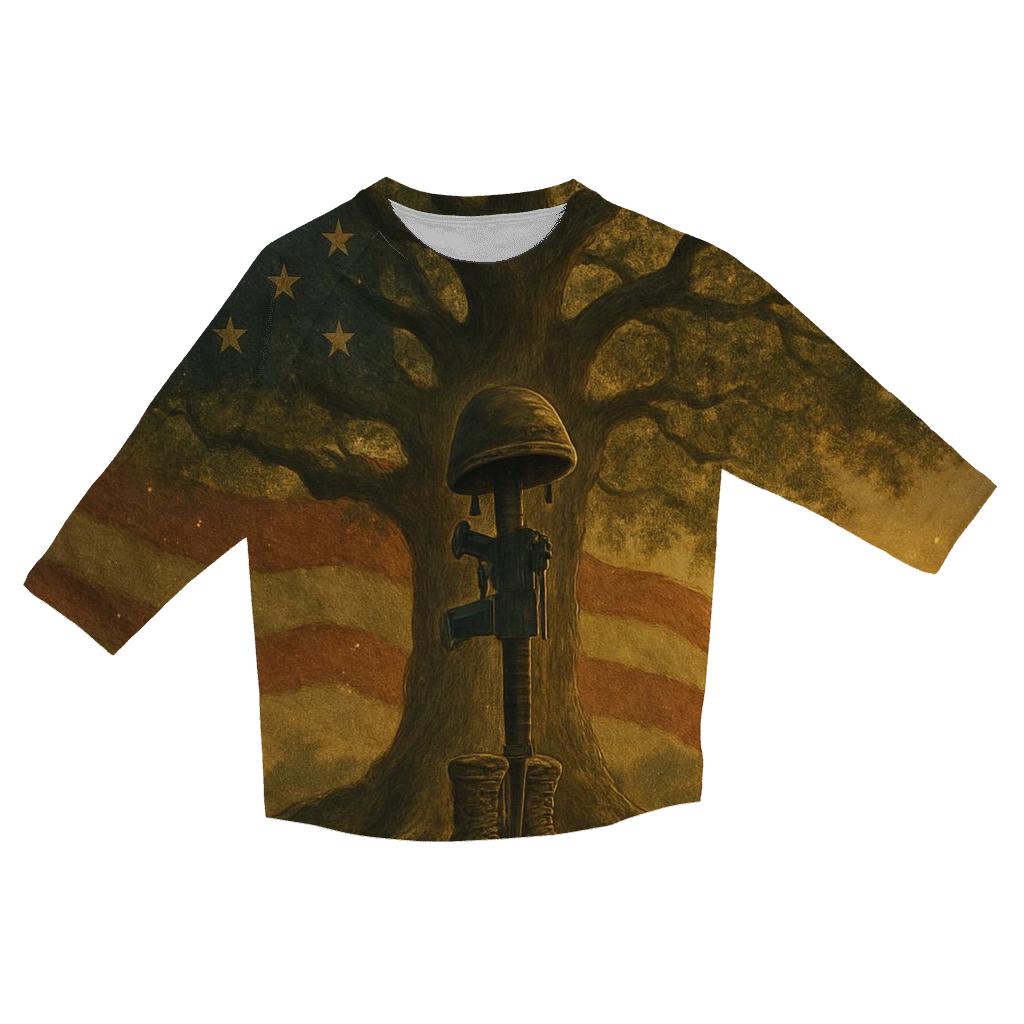 Guardian Oak Vigil printed three quarter sleeve shirts