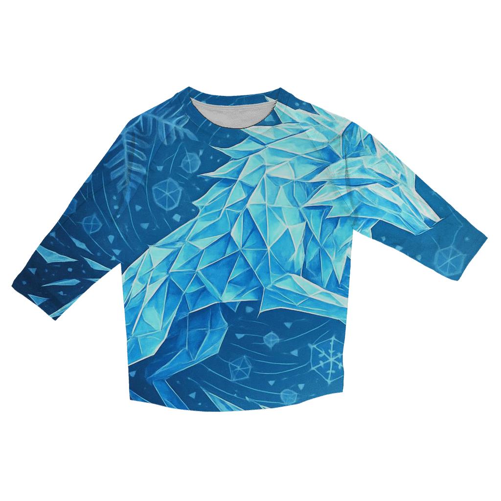 Crystal Shard Winter Wolf personalized 3/4 sleeve tees