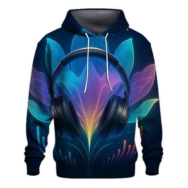 Holographic Headphone Bloom zip-up hoodies