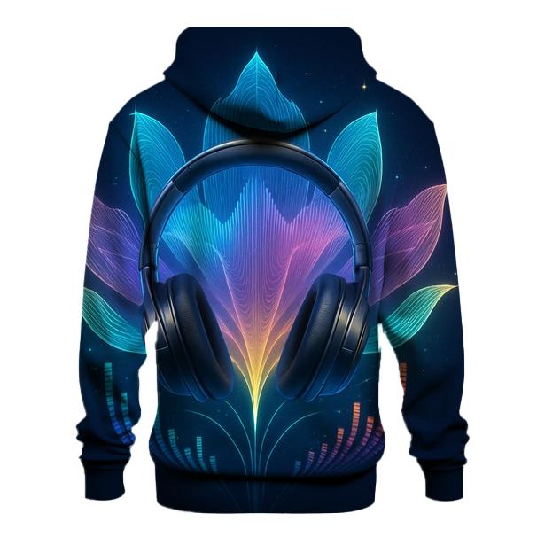 Holographic Headphone Bloom zip-up hoodies
