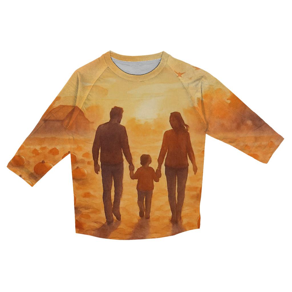 Pumpkin Patch Sunset Stroll fashion 3/4 sleeve shirts
