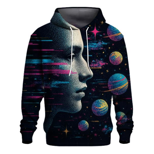 Astral Glitch Portrait designer hoodies