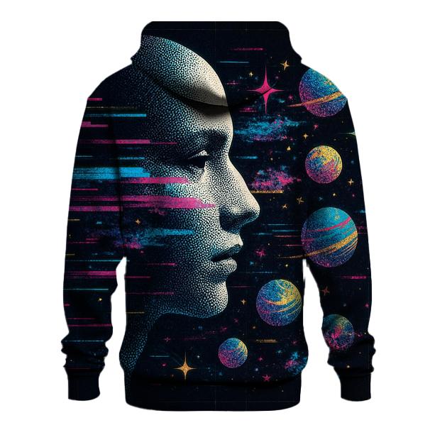 Astral Glitch Portrait designer hoodies
