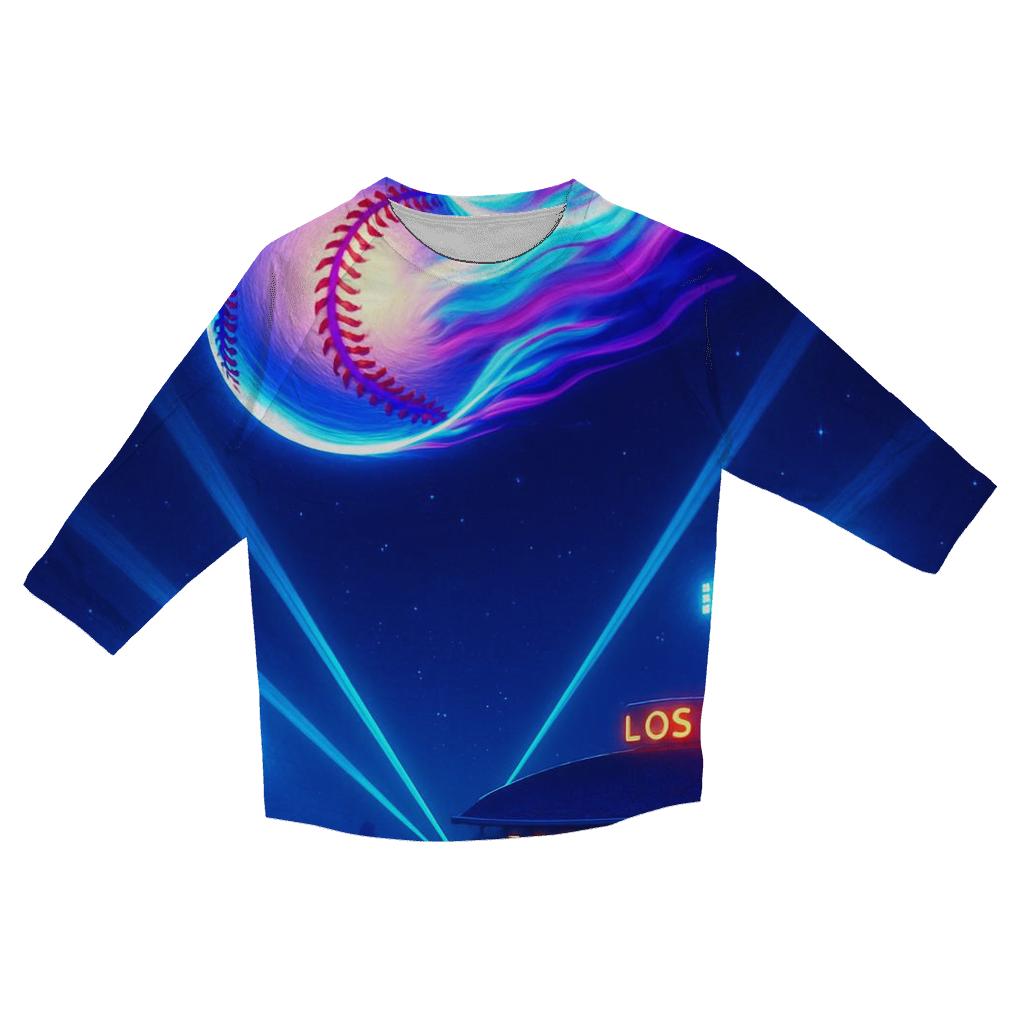 Dodgers Skyline Comet Home Run designer 3/4 sleeve blouses