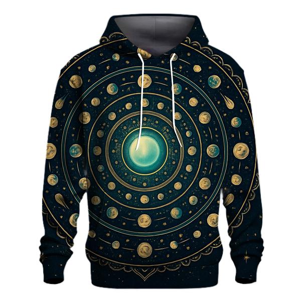 Luminous Planetary Mandala pullover hoodies