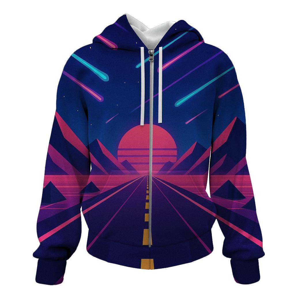 Retro Comet Highway hoodie styles