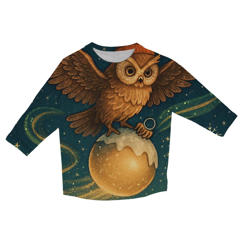Midnight Owl On Christmas Comet personalized 3/4 sleeve tees