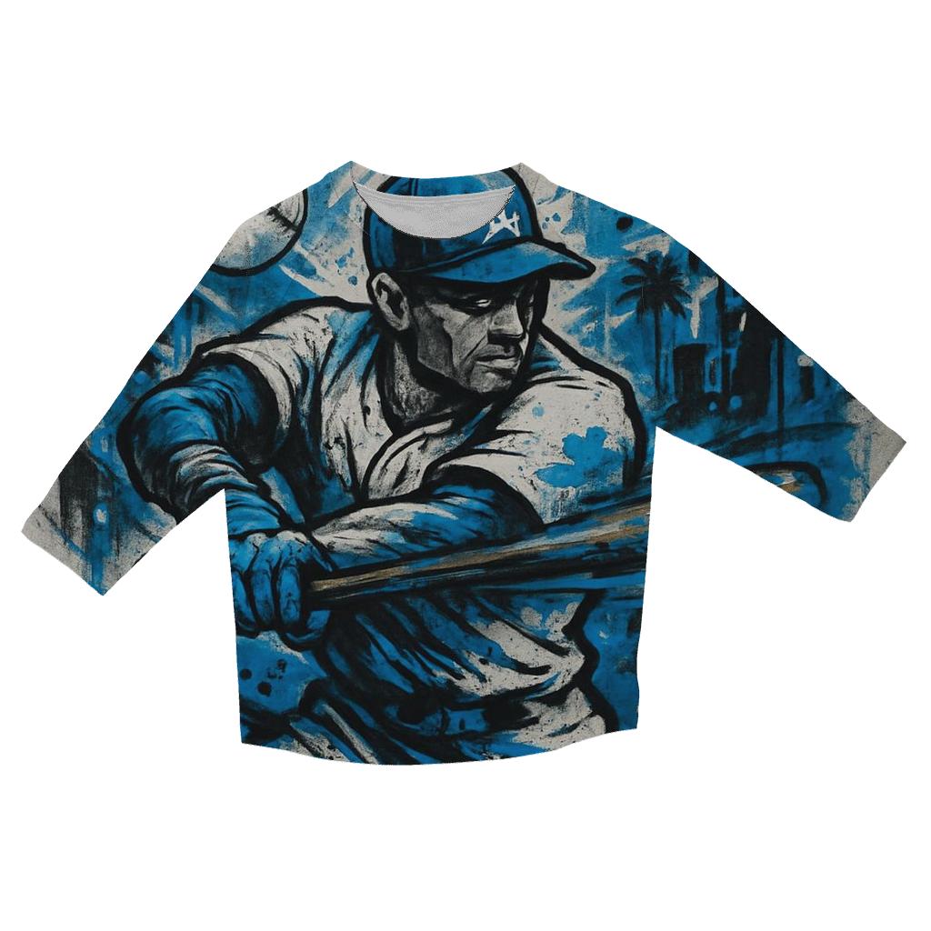 Urban Graffiti Dodgers Street Swing casual three quarter sleeve shirts