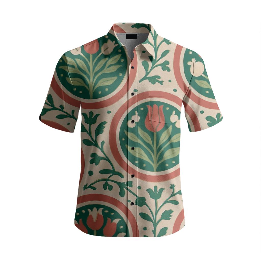 Verdant Suzani Garden Medallions custom embroidered shirts