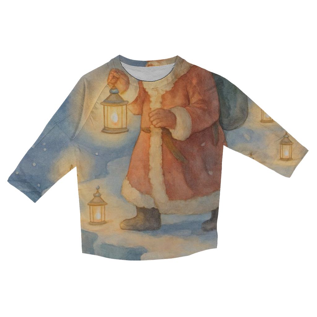 North Pole Lantern Keeper Santa custom 3/4 sleeve shirts
