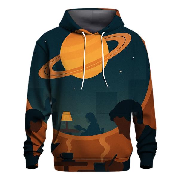 Saturn Cafe Window Scene zip-up hoodies