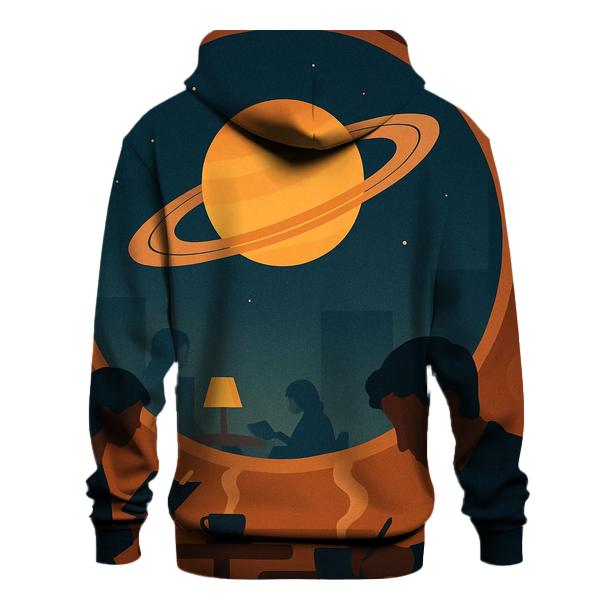 Saturn Cafe Window Scene zip-up hoodies