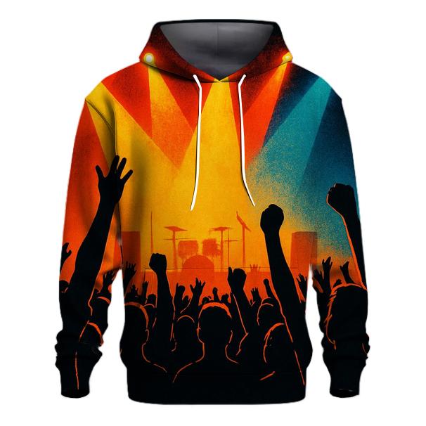 Stage Lights Silhouette Crowd heavyweight hoodies