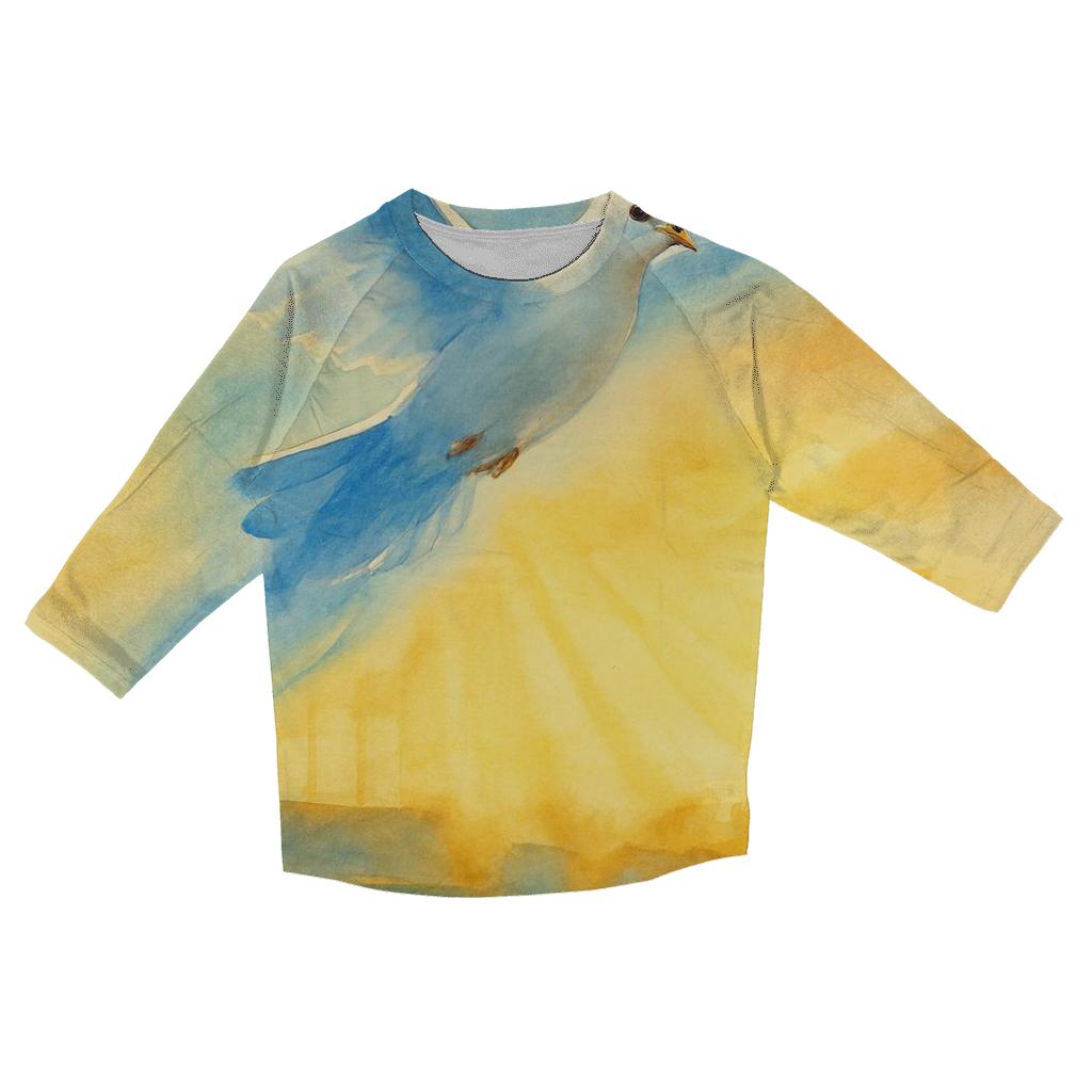 Dodgers Sky Doves Over The Diamond trendy 3/4 sleeve tops
