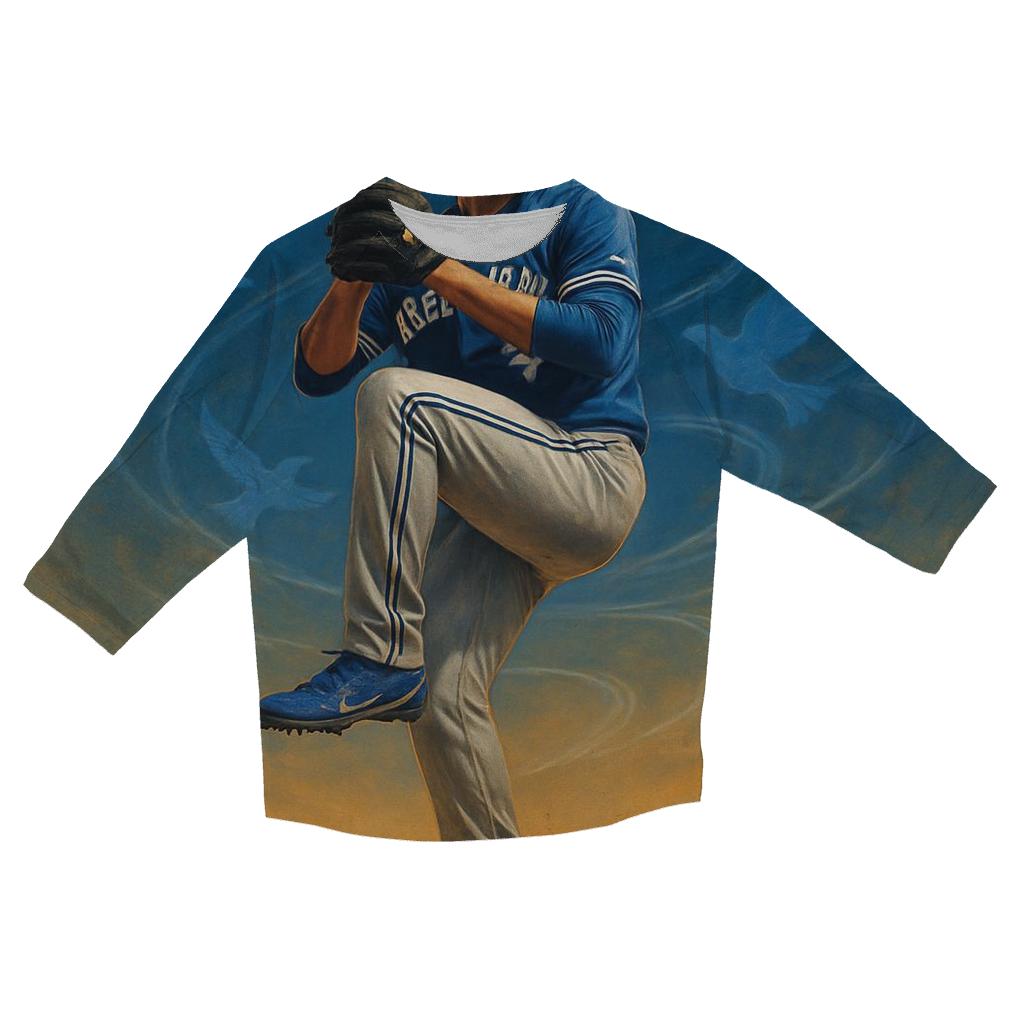 Blue Jays Horizon Windup trendy 3/4 sleeve tops