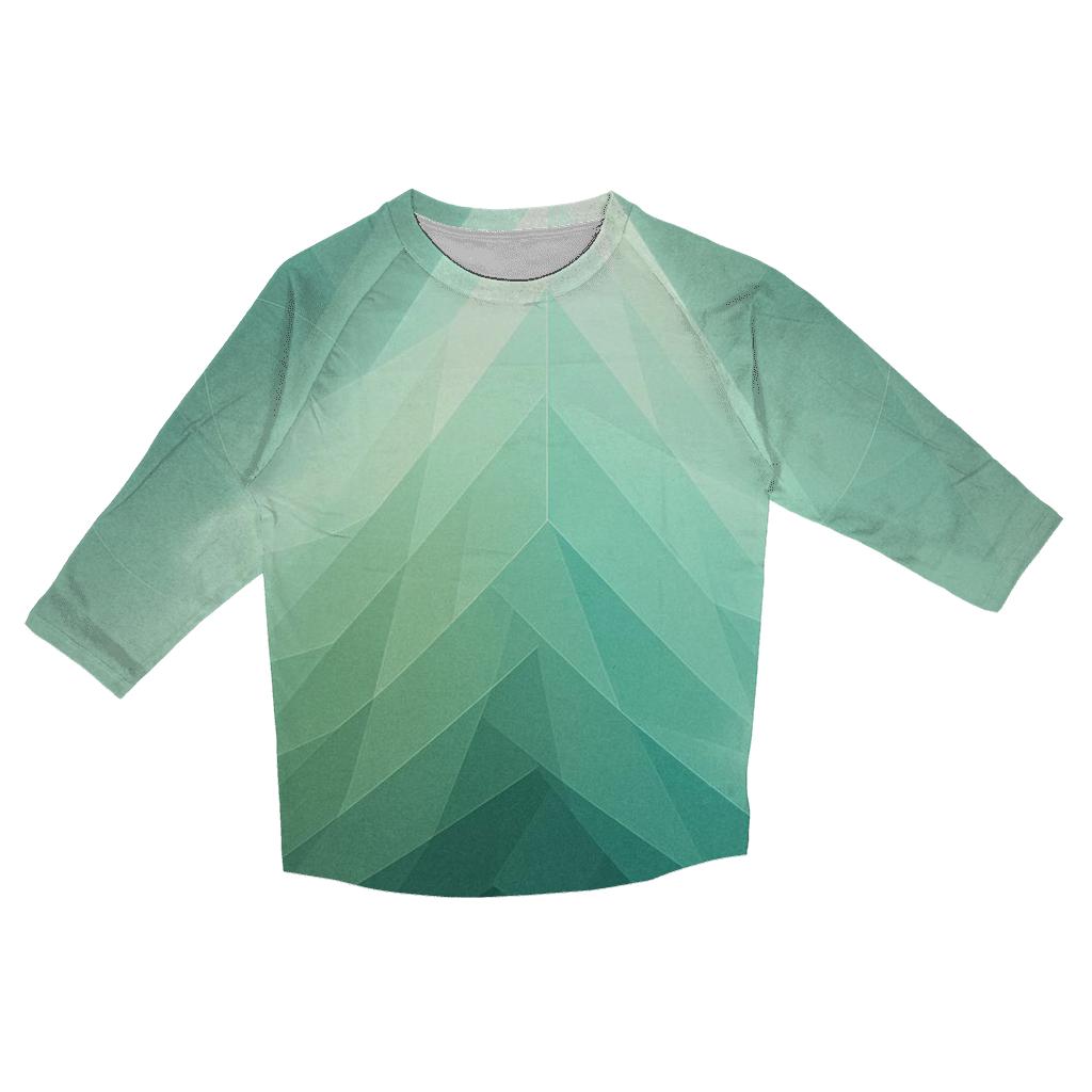 Gradient Veil Mountain Temple custom 3/4 sleeve shirts