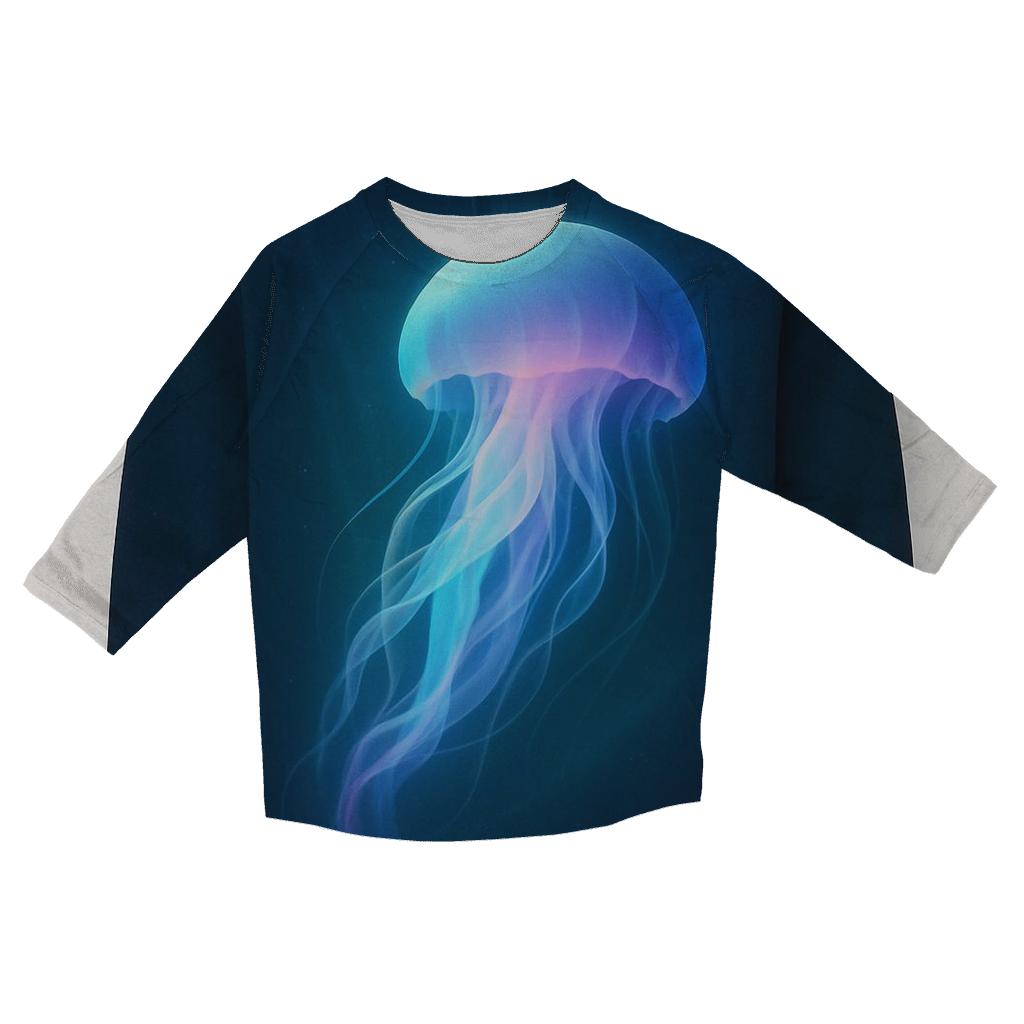 Submerged Spectrum Jellyfish trendy 3/4 sleeve tops