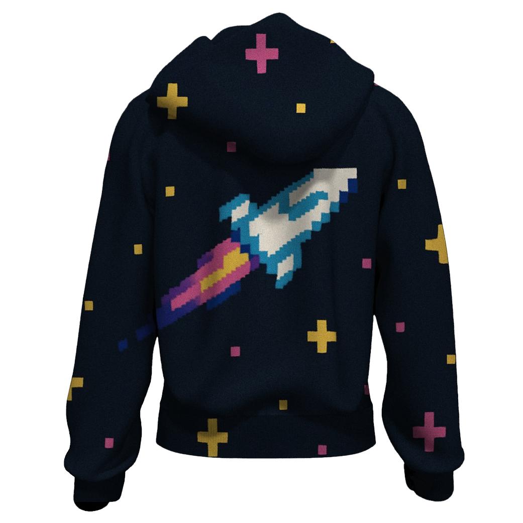 Pixel Star Voyager heavyweight hoodies