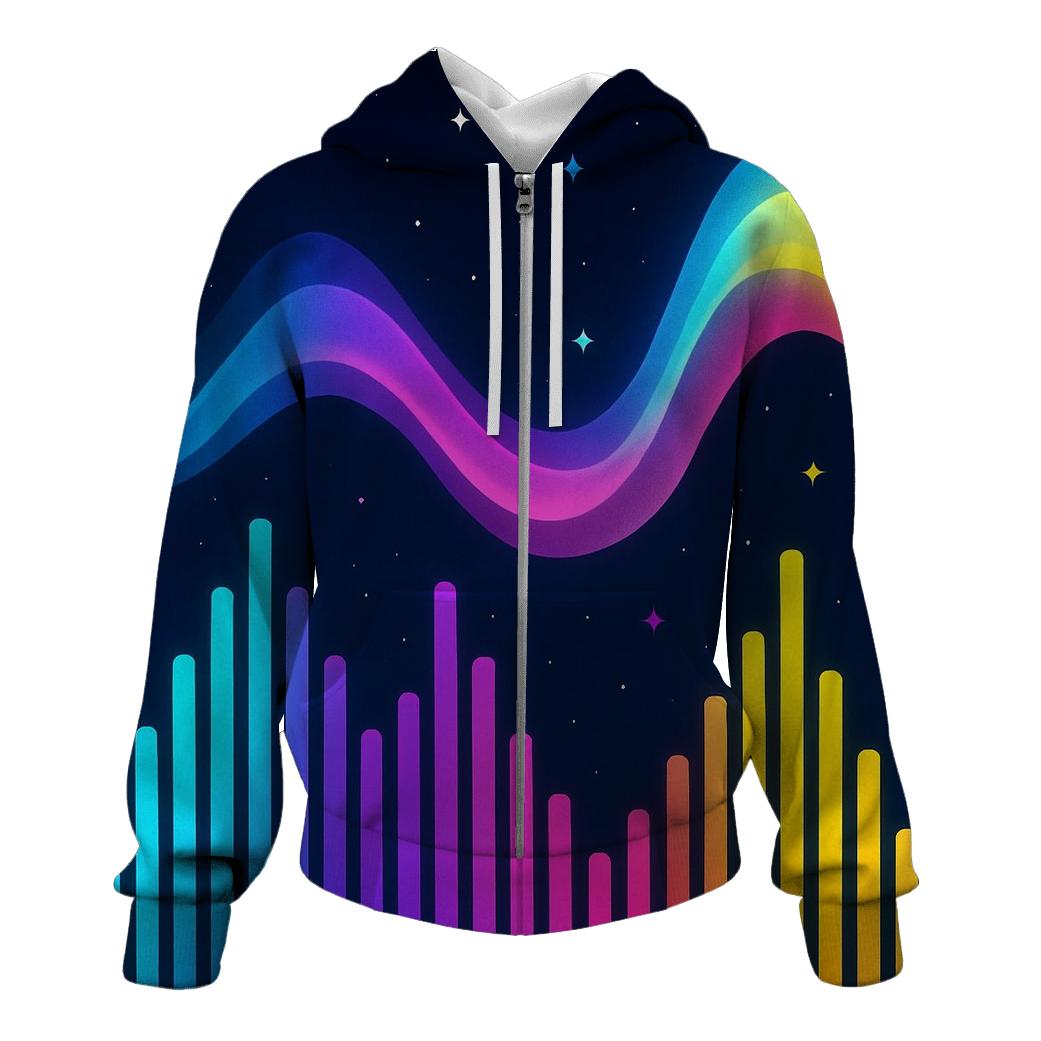 Aurora Neon Spectrum designer hoodies