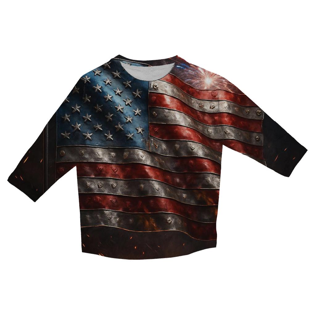 Firework Forge Banner fashion 3/4 sleeve shirts