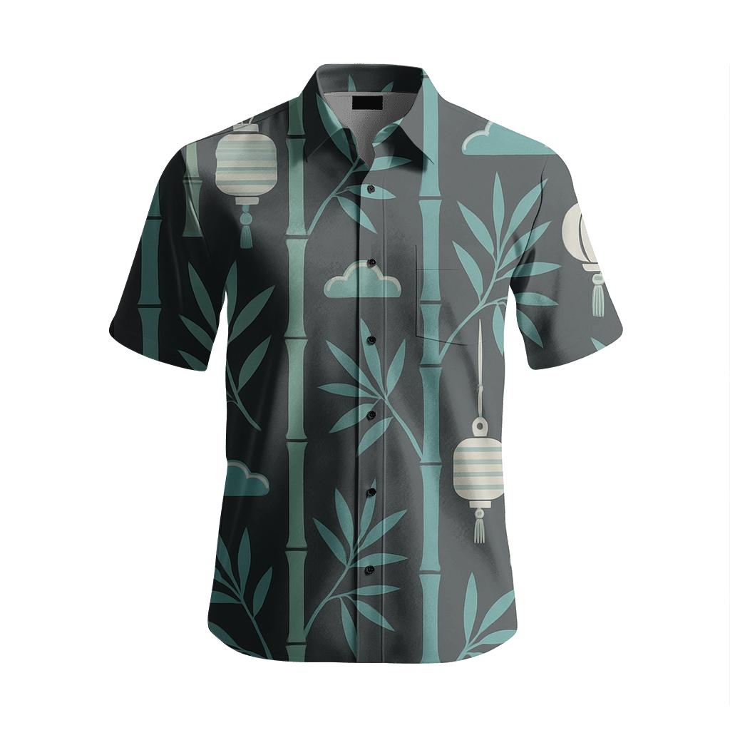 Nocturne Chinoiserie Bamboo Grove premium embroidered apparel