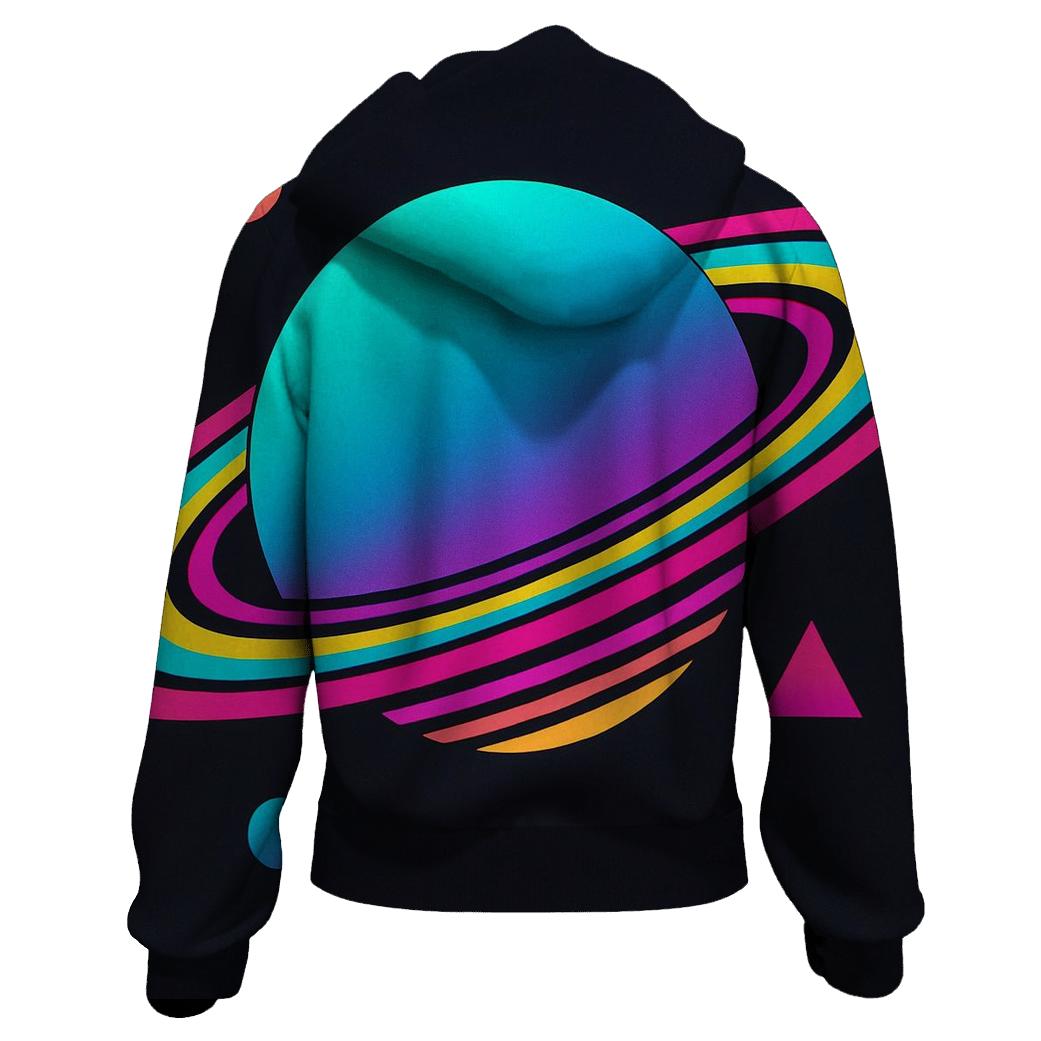 Holographic Planet Rings hoodies fashion