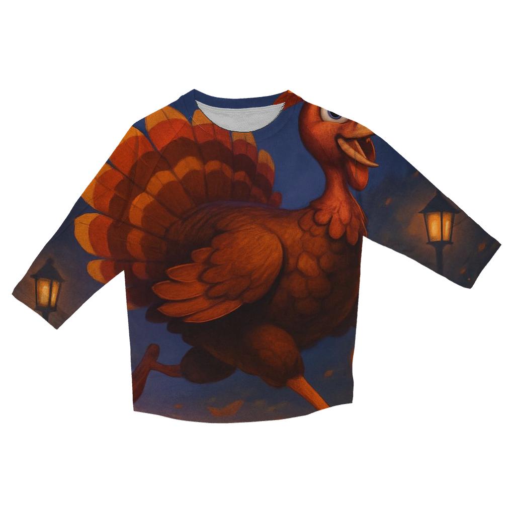 Twilight Turkey Trot Trail casual three quarter sleeve shirts