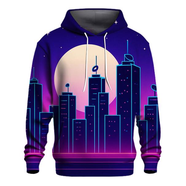 Neon Satellite Skyline hoodie trends
