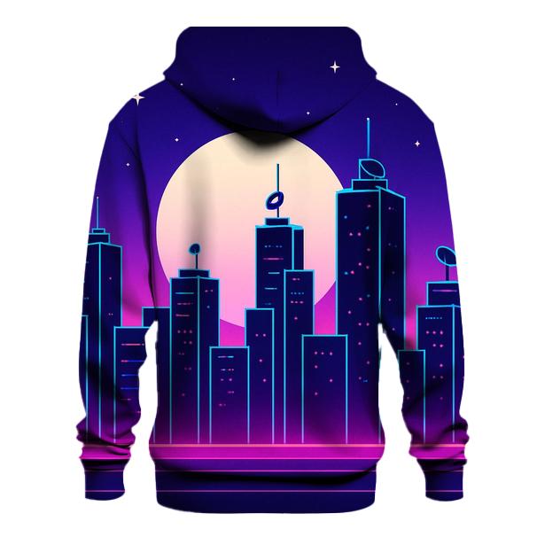 Neon Satellite Skyline hoodie trends
