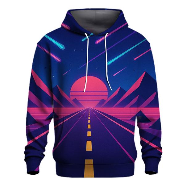 Retro Comet Highway pullover hoodies