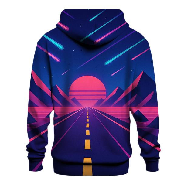 Retro Comet Highway pullover hoodies