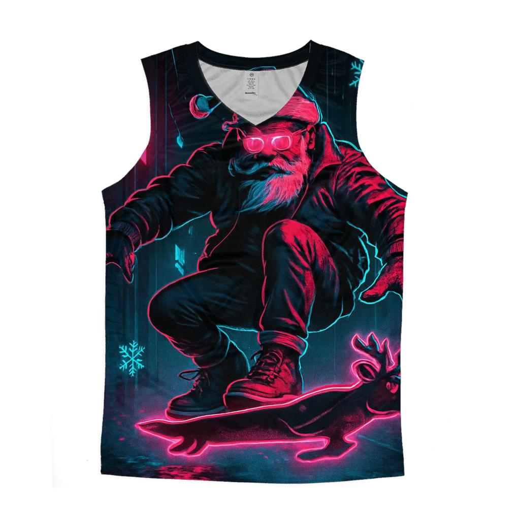 Neon Street Santa Ride sports performance tank tops