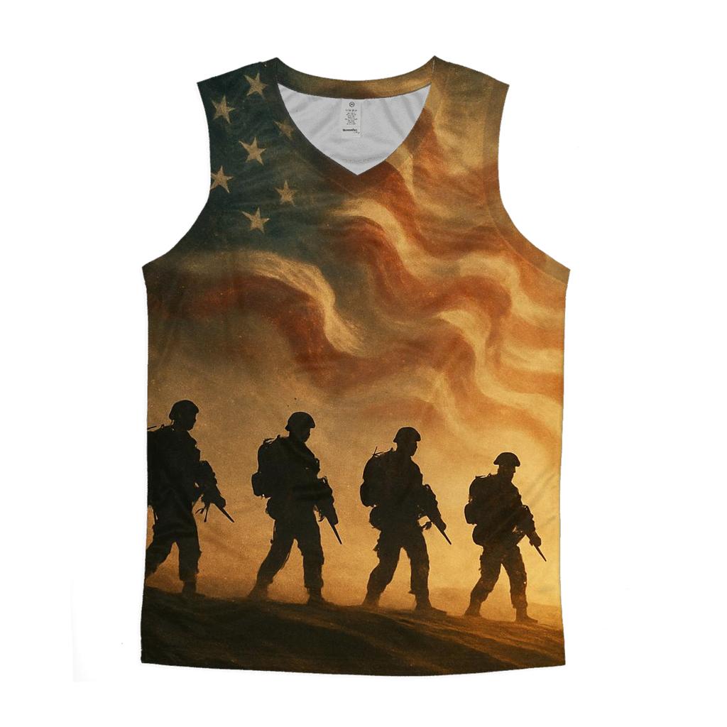 Desert Valor Flagstorm personalized athletic tanks