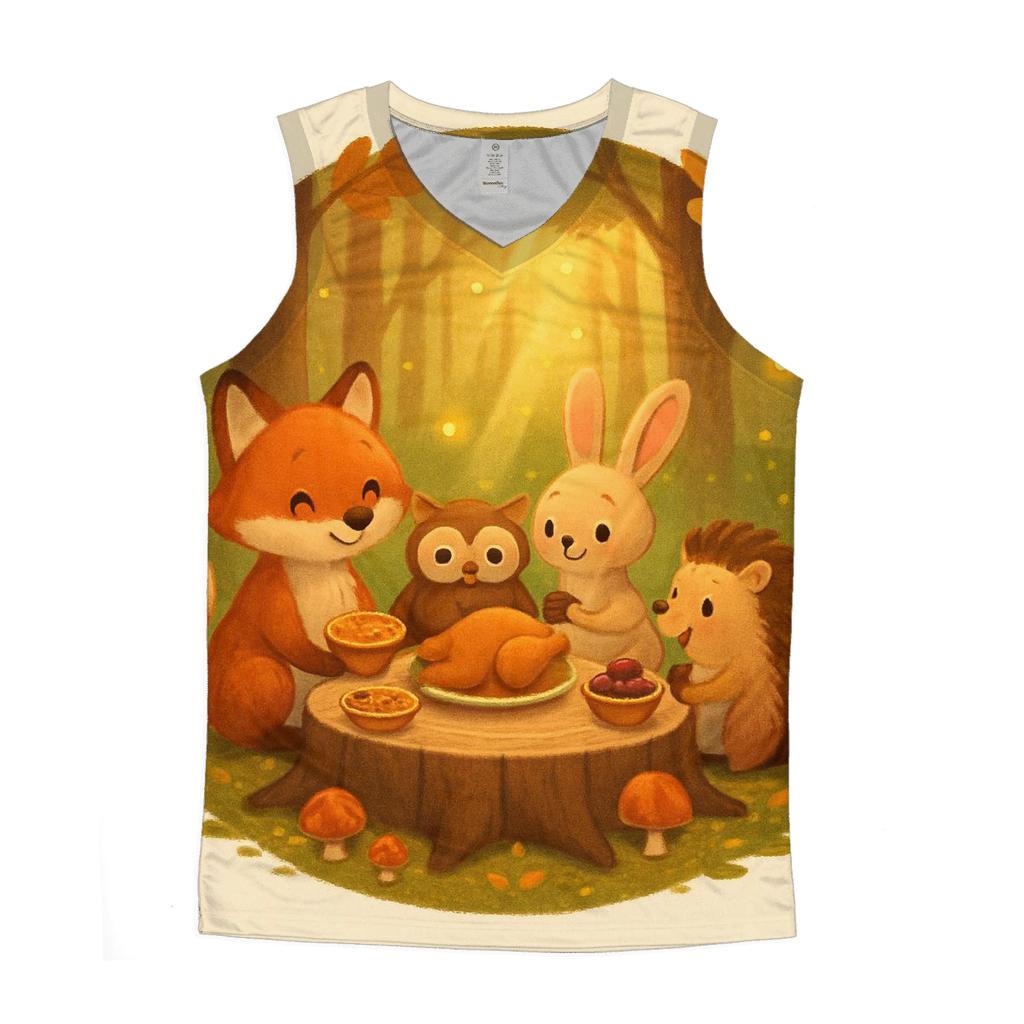 Woodland Friends Autumn Banquet stylish racerback tanks