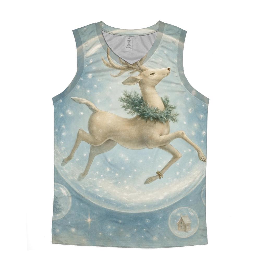 Starlit Snowglobe Reindeer Ballet designer workout tanks