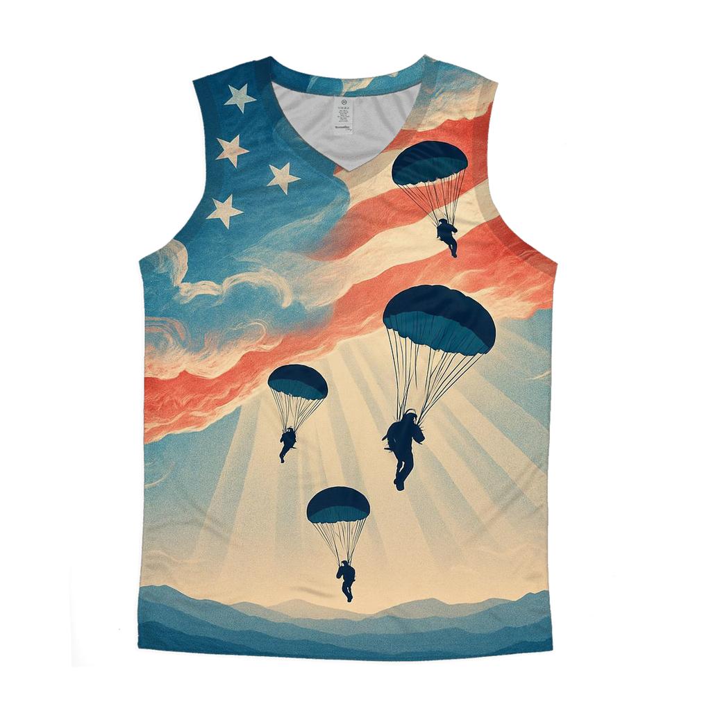 Skybridge Salute cotton sleeveless tops