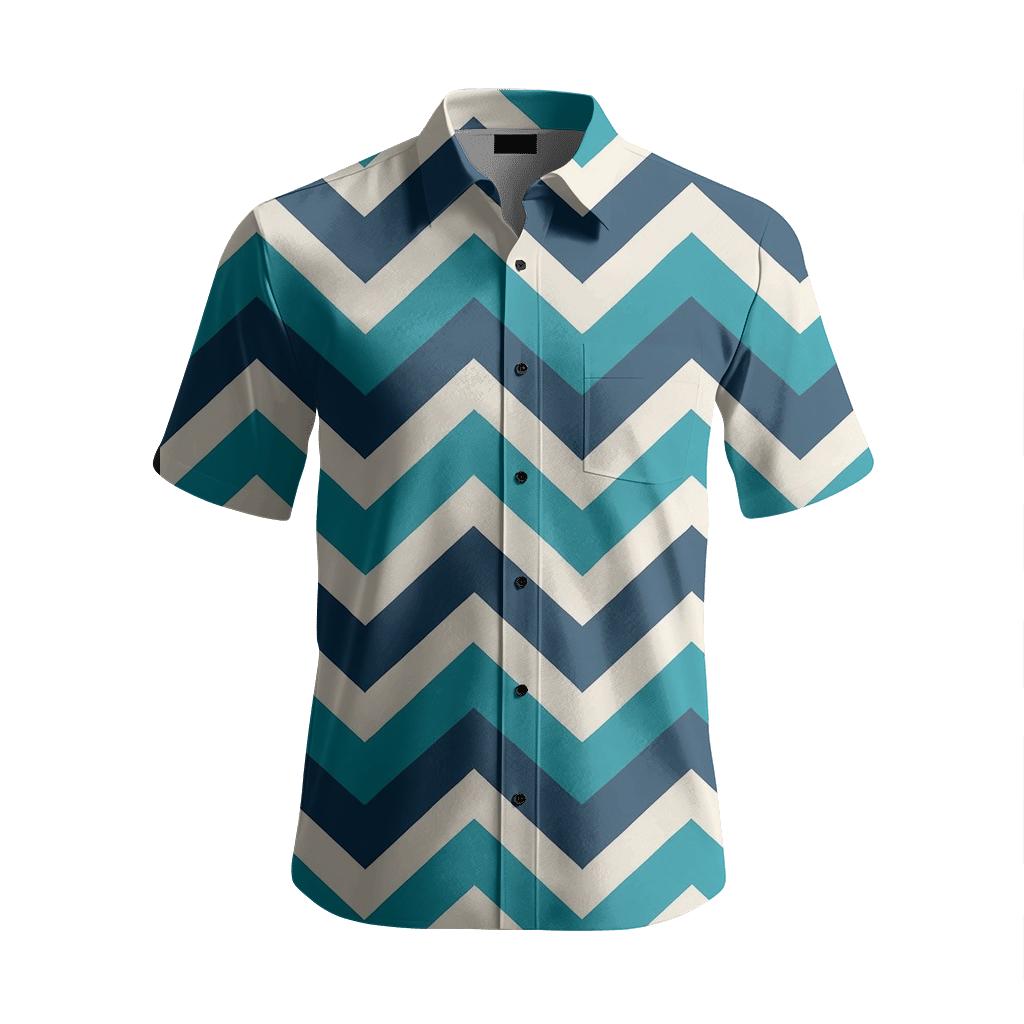 Turquoise Ikat Chevron Rhythm premium embroidered apparel